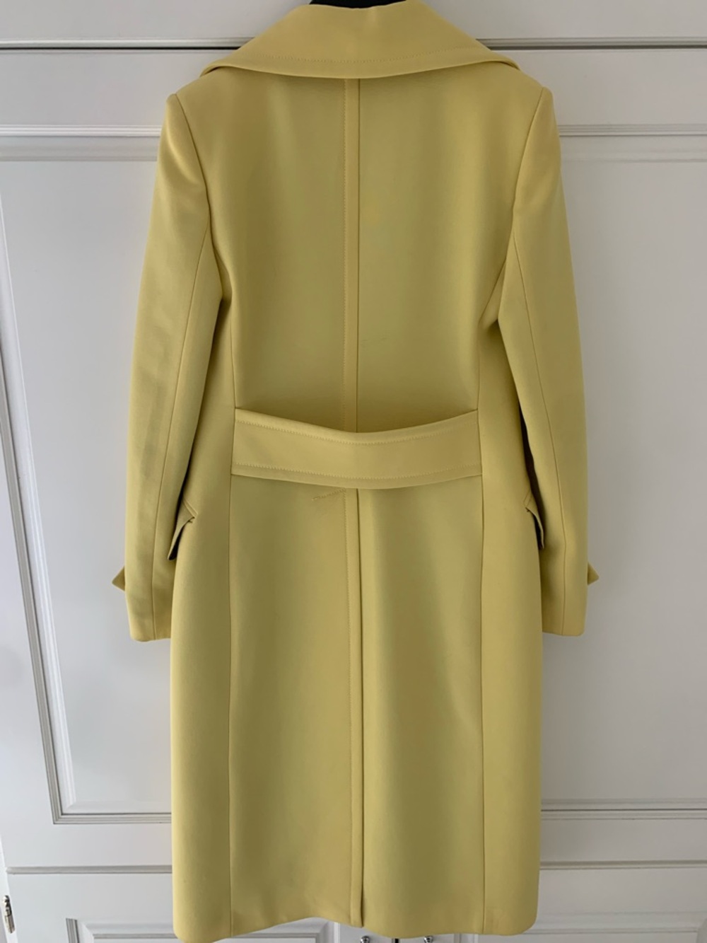 Dolce & Gabbana Lemon Yellow Long Trench Coat with Leopard Lining - Picture 9 of 16